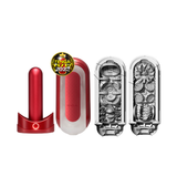 TENGA Flip 0 (Zero) Red and Warmer Set
