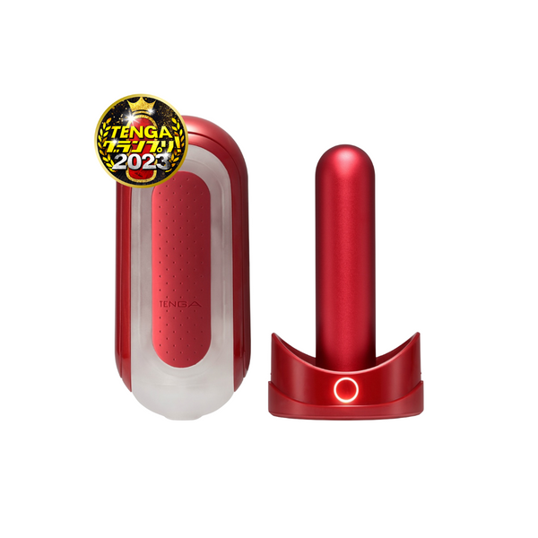 TENGA Flip 0 (Zero) Red & Warmer Set